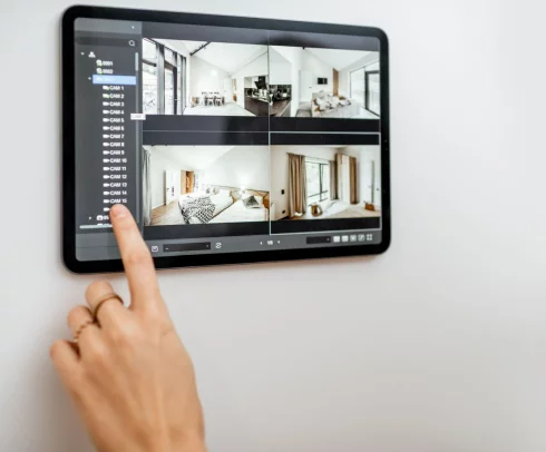 Customer using flooring visualizer